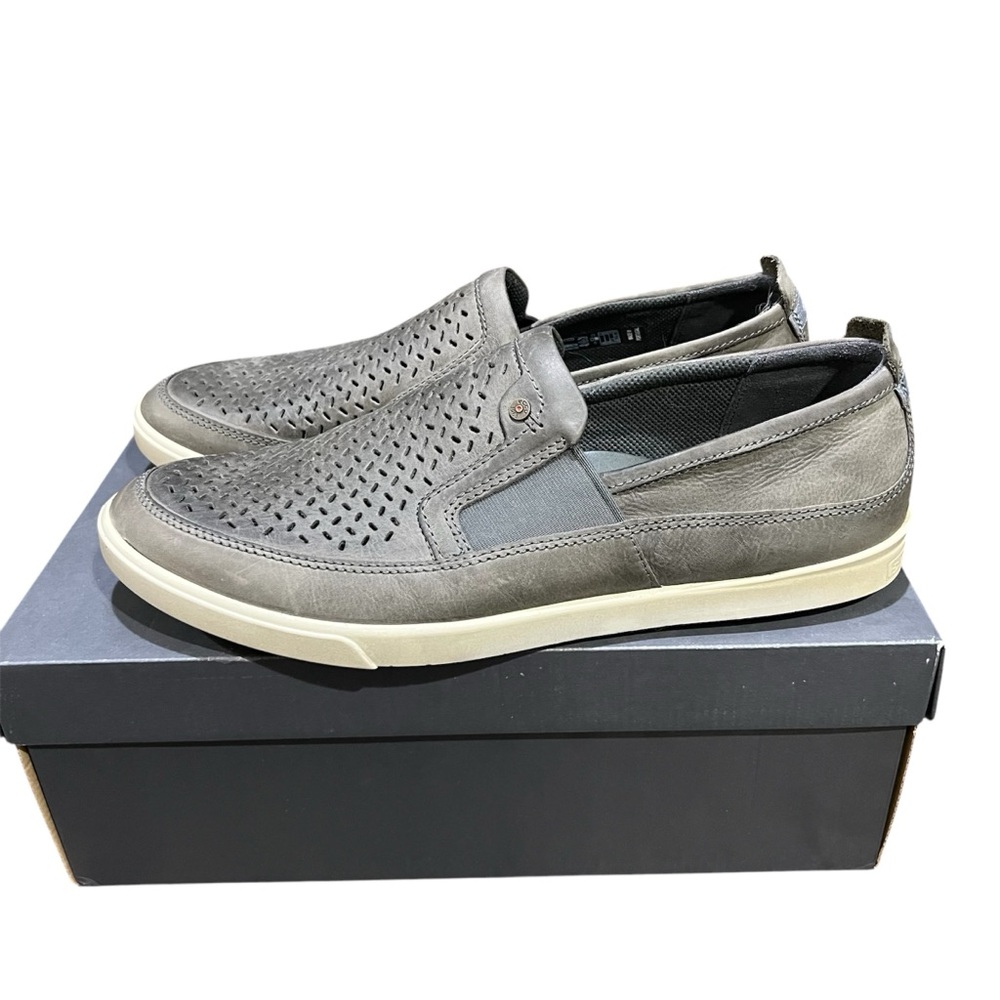 ECCO Collin‎ 2.0 Warm Grey Perforated Slip On Men's Shoes  EU 46 / US 12-12.5